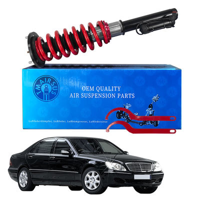 Bagian depan Mercedes W220 Air Spring To Coil Spring Coversion Kit Dengan Iklan Dan Koil Spring Shock yang Bisa Disesuaikan