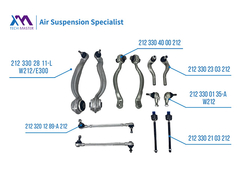 Tech Master Front Suspension Control Arms Kit untuk Mercedes W212